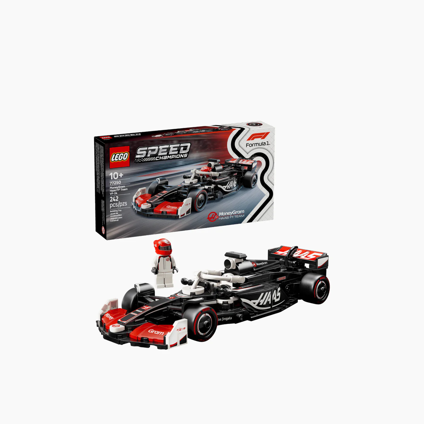 LEGO MoneyGram Haas F1 Team V24 Race Car- 242 Pcs - Image 2
