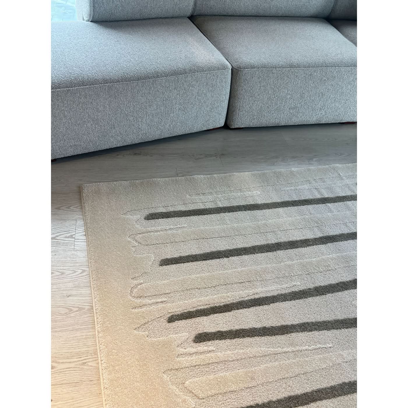 Spazio Home Monochrome Herringbone Rug - Image 5
