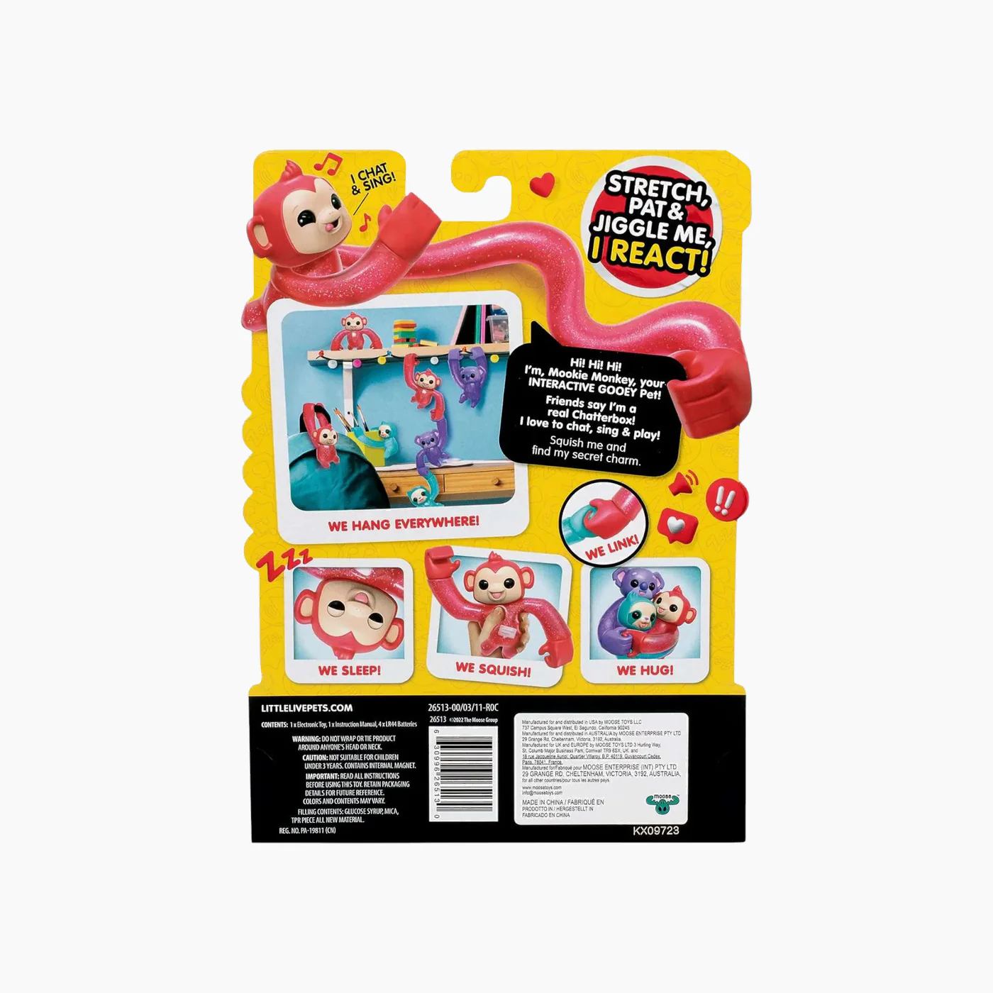 Moose Little Live Pets Hug n’ Hang ZooGooz Stuffed Animal - Image 7