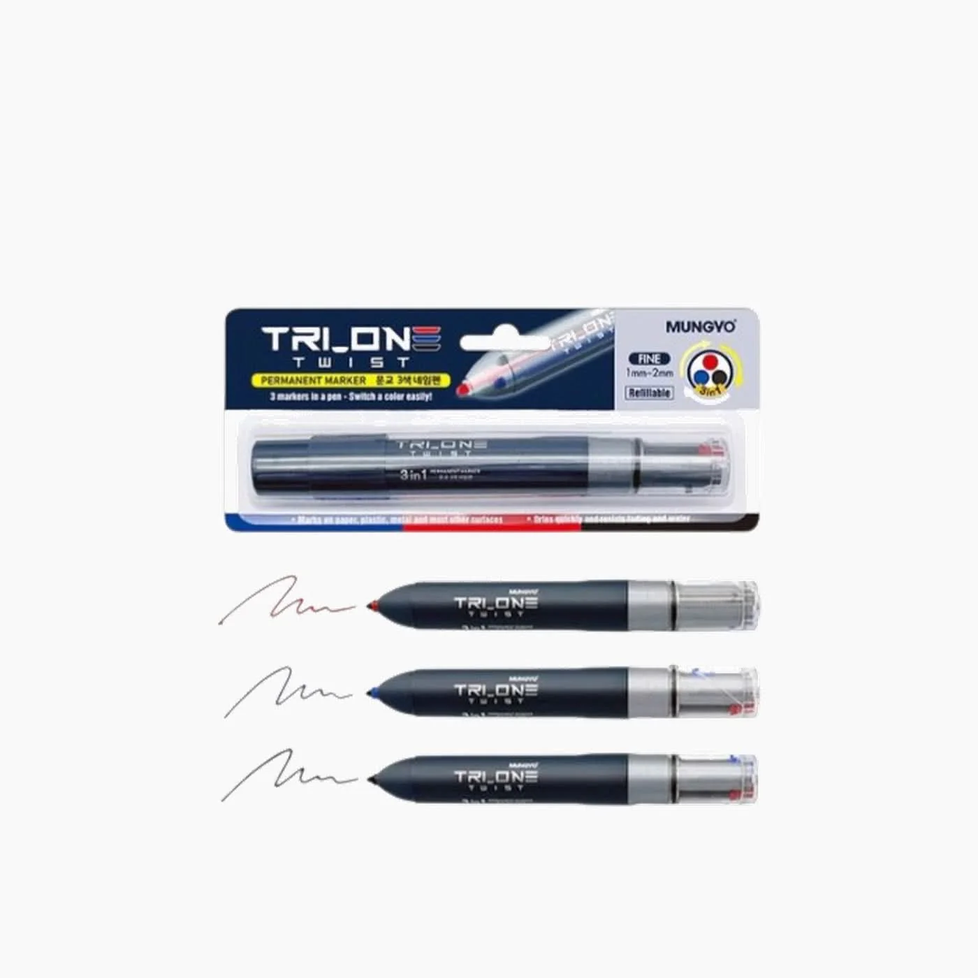 Mungyo Trion Twist 3-in-1 Highlighter Pen - Image 3