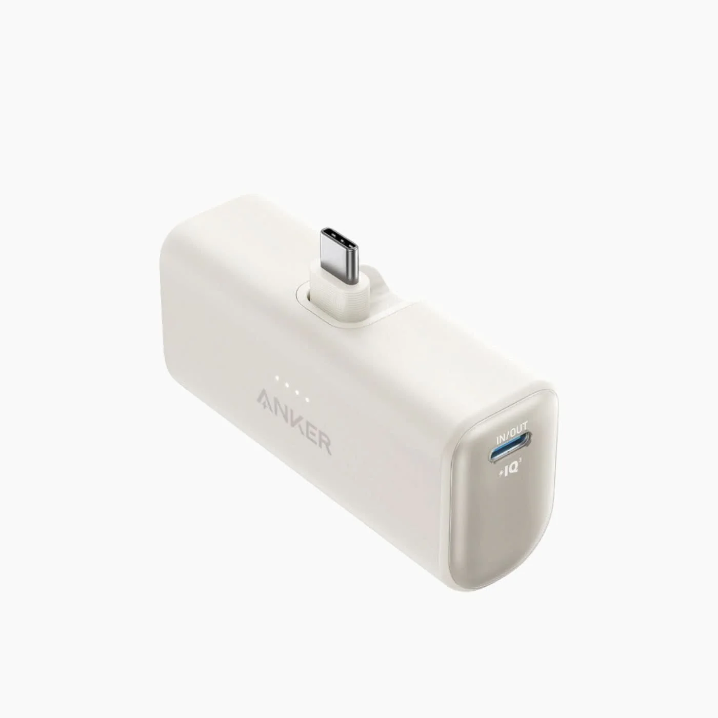 MagGo Nano Power Bank (5K - 22.5W), Built-In USB-C Connector White