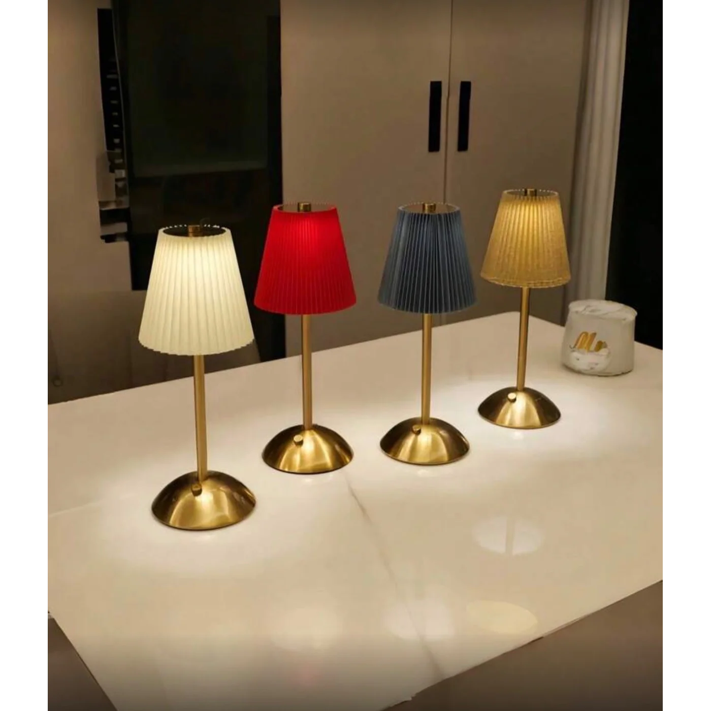 Necessary Light Classic Fabric Shade LED Table Lamp - Image 5