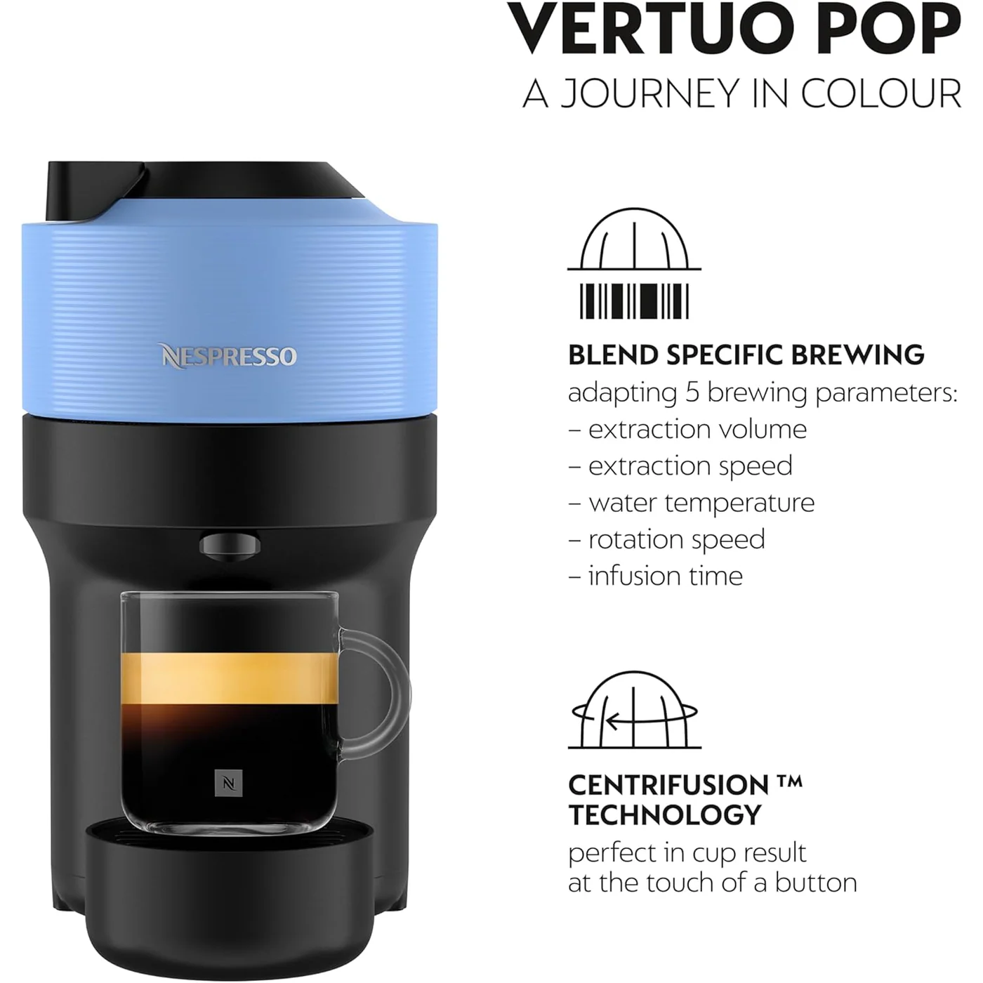 Nespresso Vertuo Pop Pacific Blue - Image 3