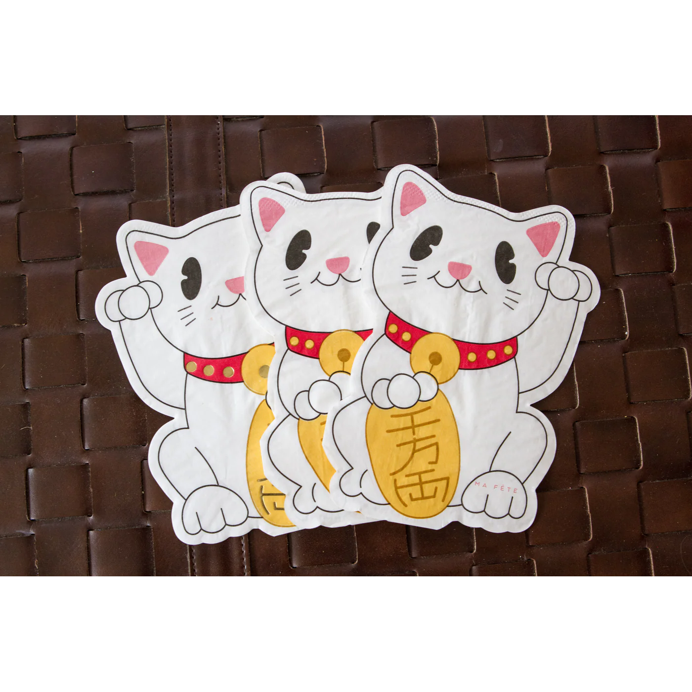 Ma Fete Lucky Cat Napkins - Set of 24 - Image 5