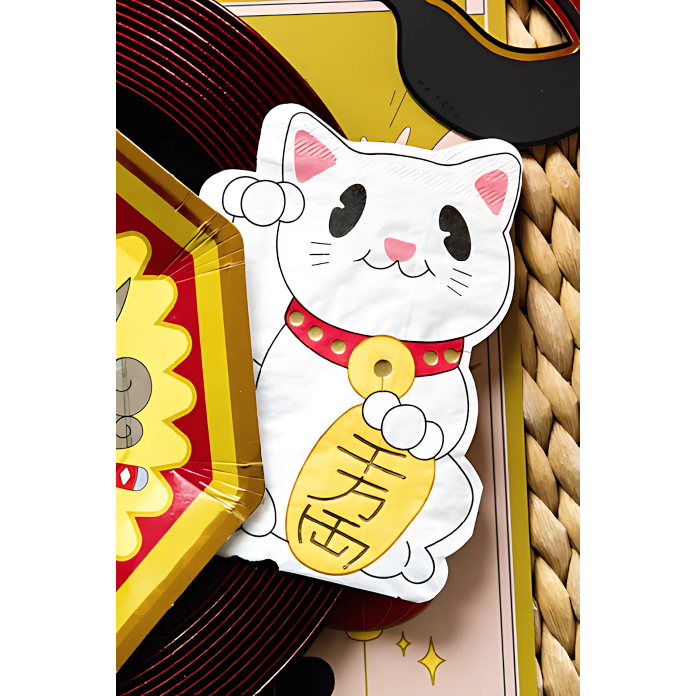 Ma Fete Lucky Cat Napkins - Set of 24 - Image 7