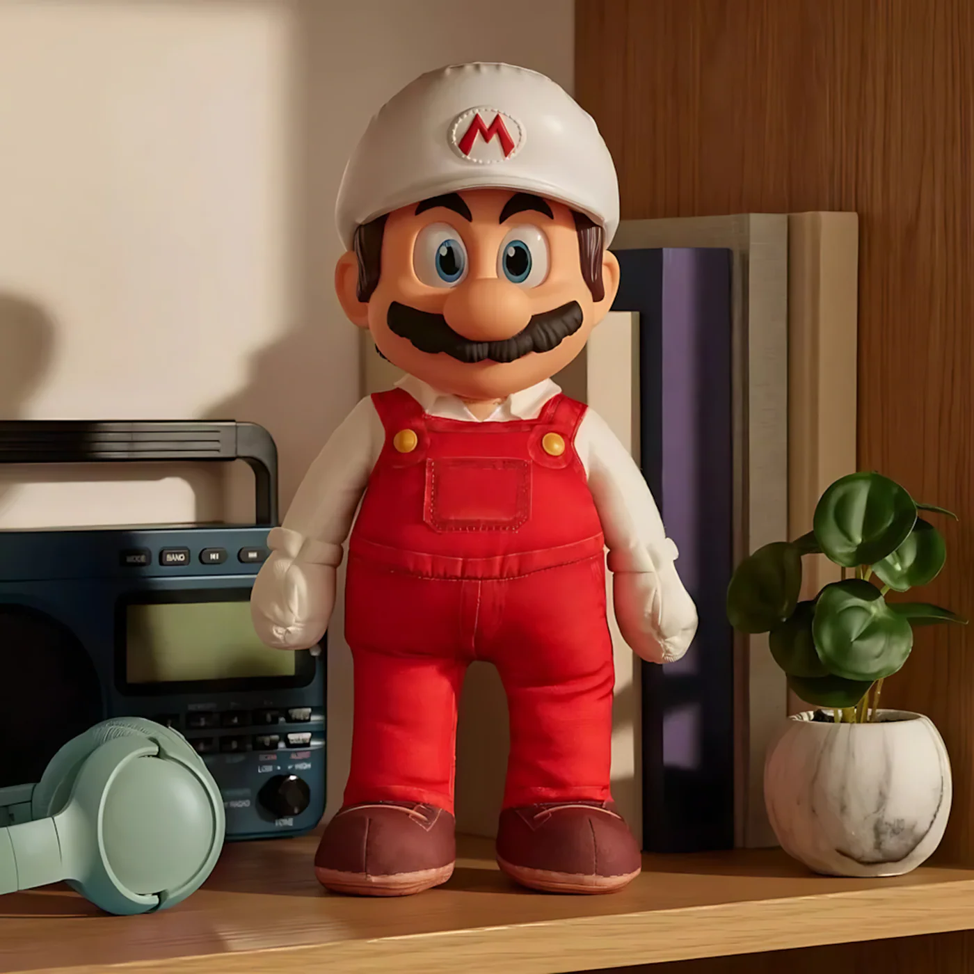 JAKKS PACIFIC Nintendo Super Mario 14" Plush– Fire Mario - Image 2