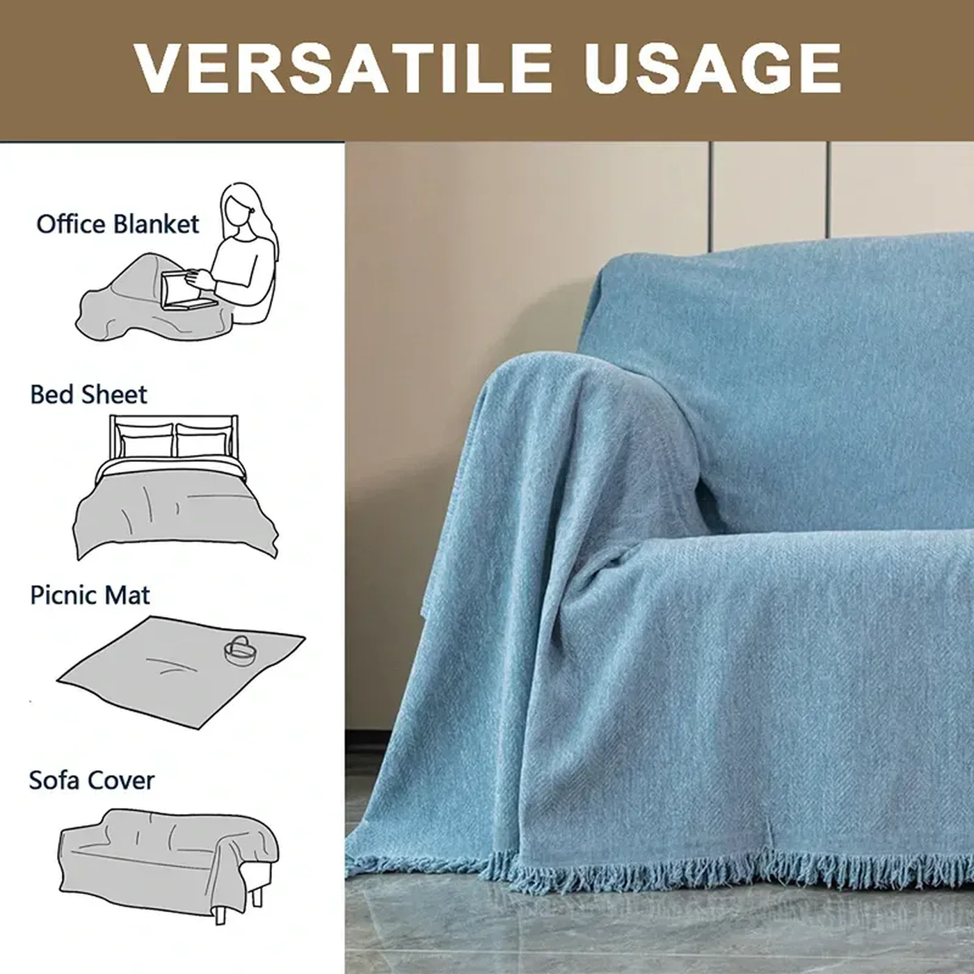 Nova Home Harmonic Chenille Sofa Cover - Image 10