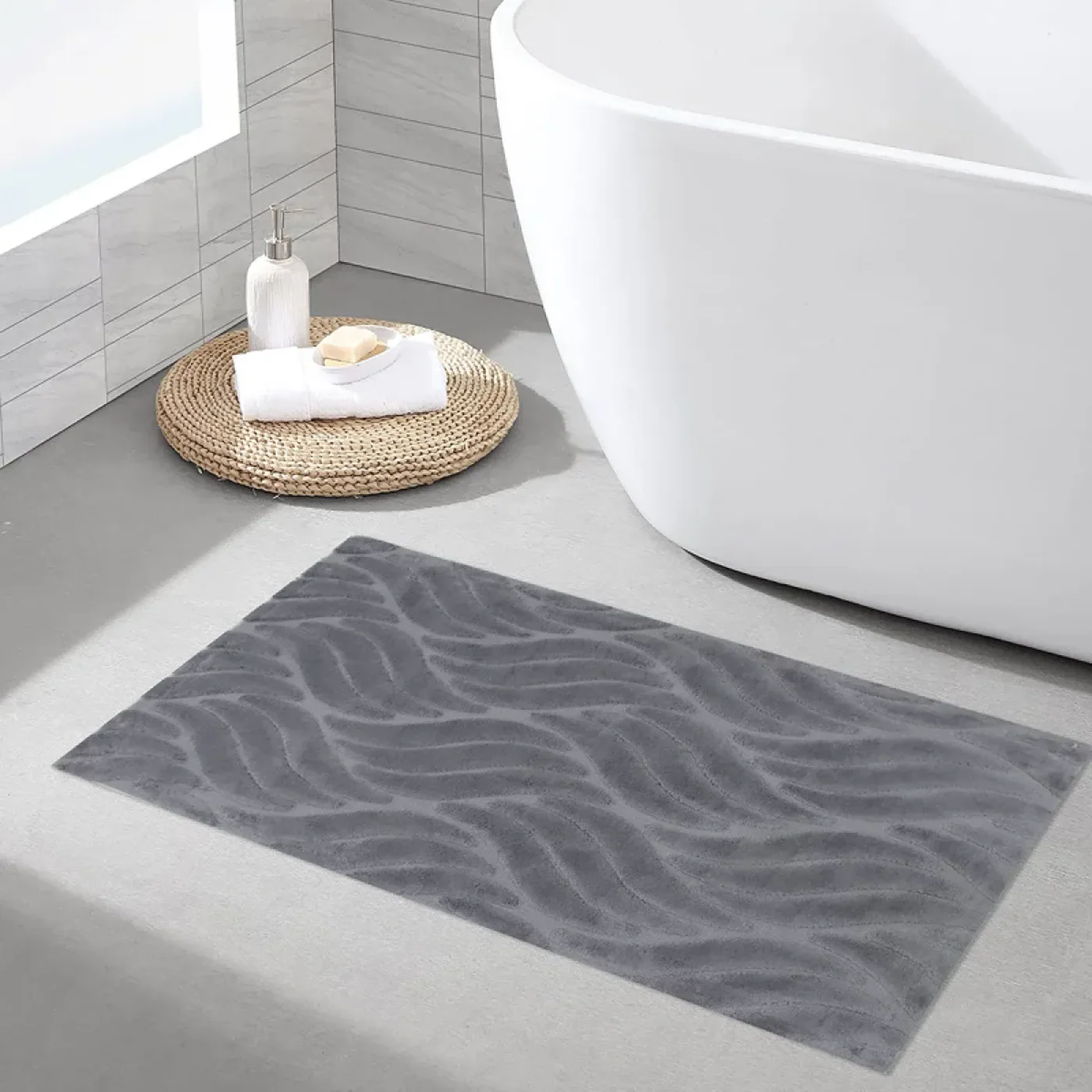 Nova Home Jupen Cotton Bath Rug - Image 3