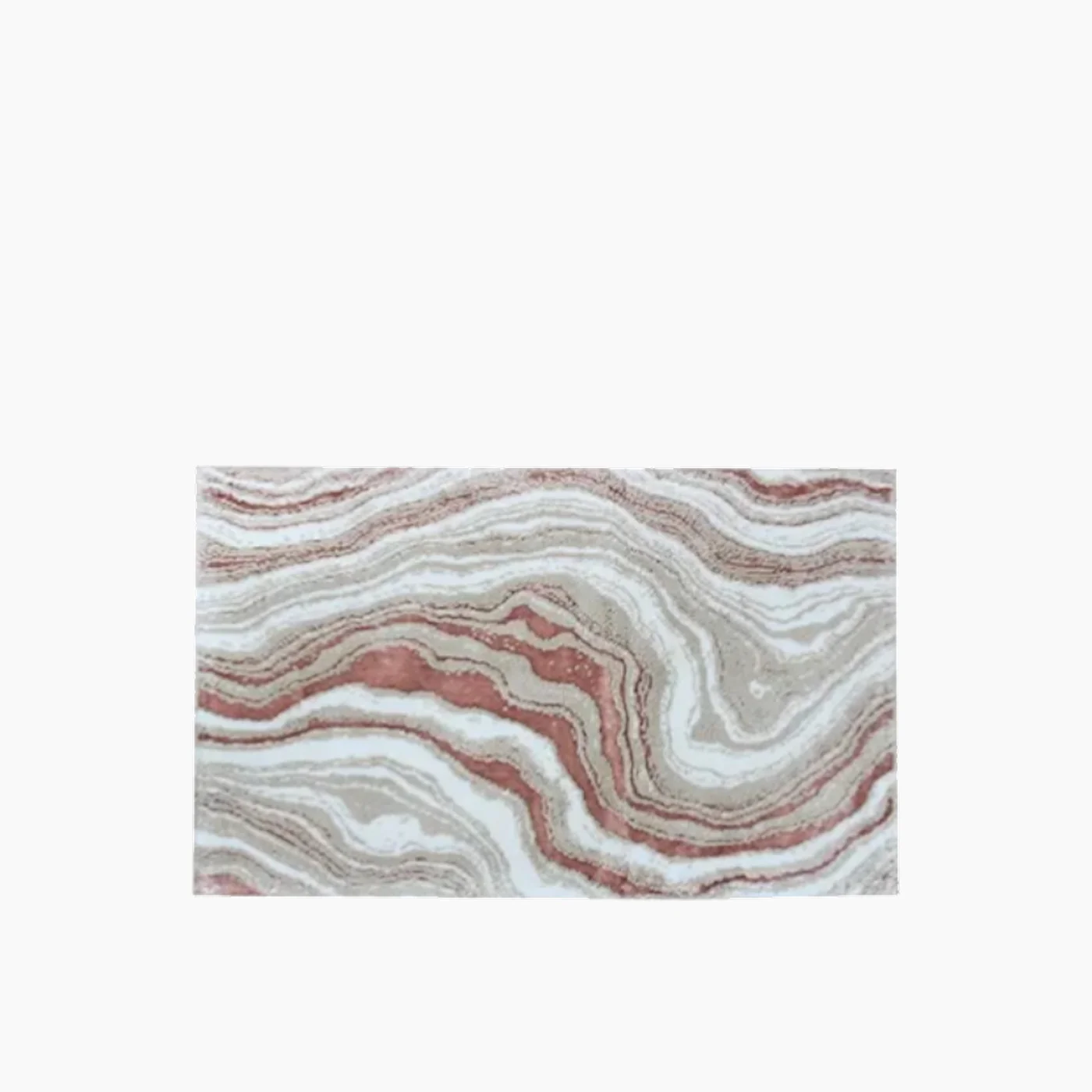 Nova Home Stone Wave Bath Rug - Cotton & Viscose - 60X100 Cm - Powder