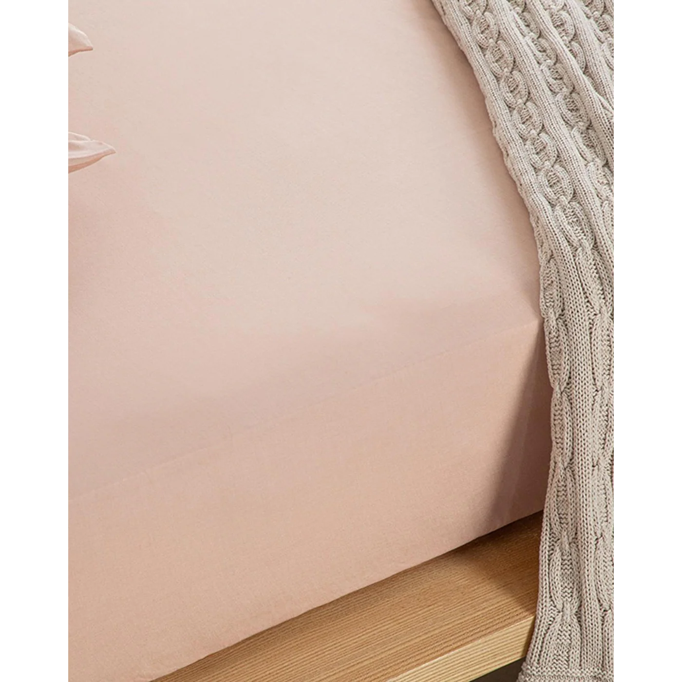 EH Living Novella Premium Soft Cotton Single Size Fitted Sheet Set 100x200 cm Dusty Rose - Image 3