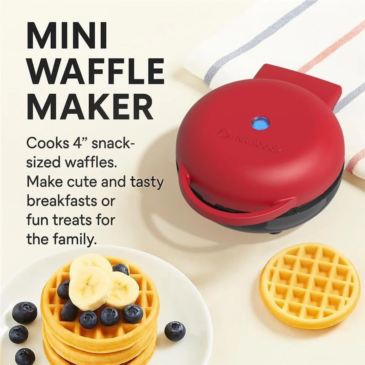 Nutricook Mini Waffle Maker - Image 6