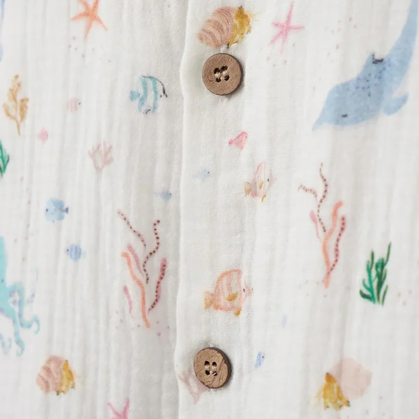 Ocean Adventure Organic Muslin Short Sleeve Jumpsuit - Image 3