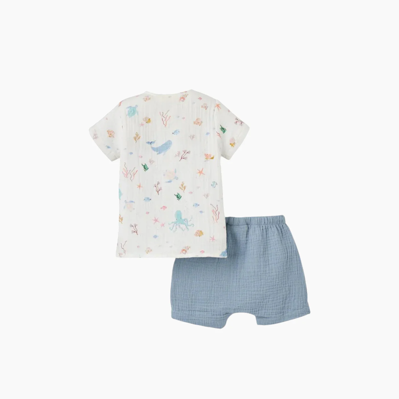 Ocean Adventure Organic Muslin Tee Short Set - Image 2
