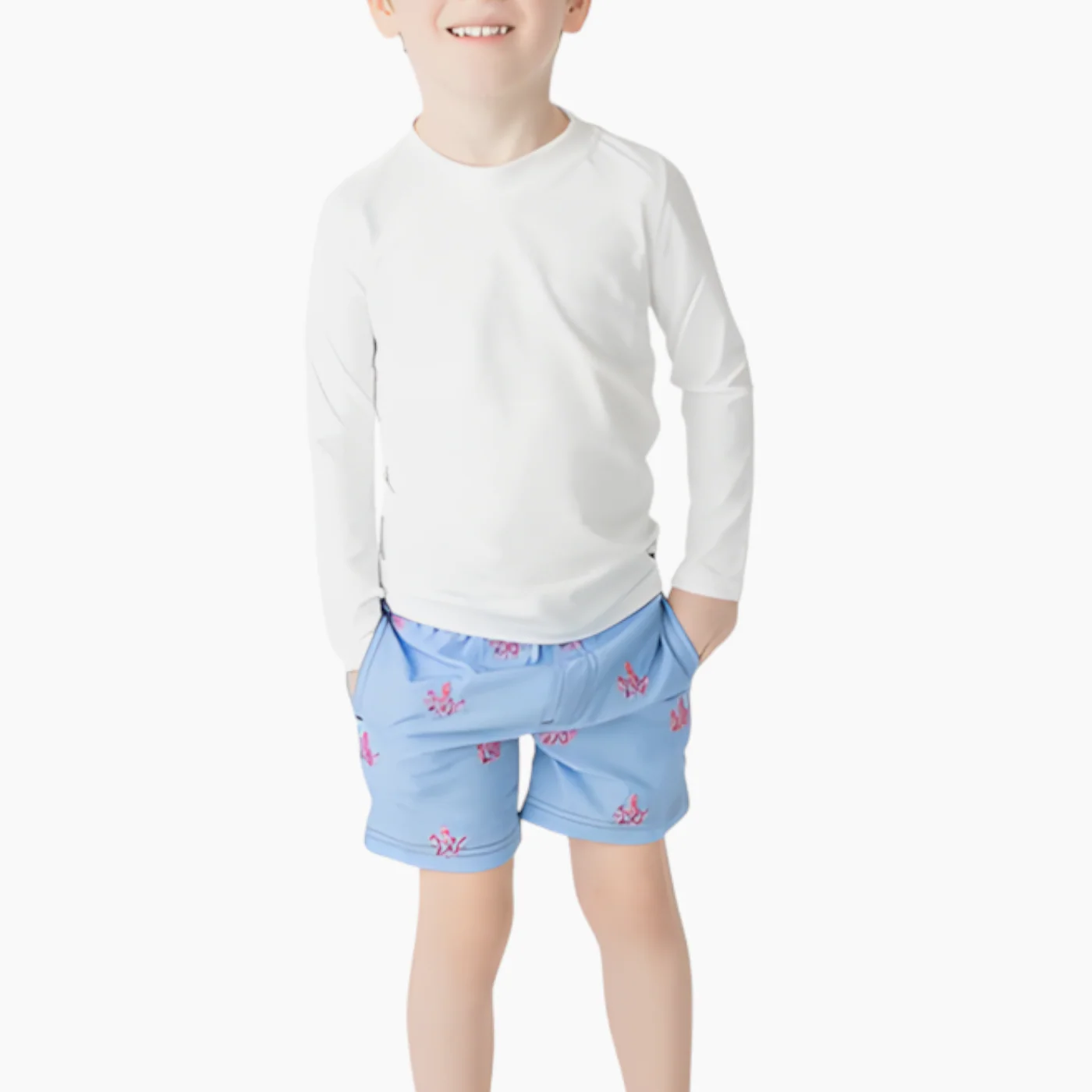 Shade Critters Octopus Icon Embroidered Swim Trunks - Image 4