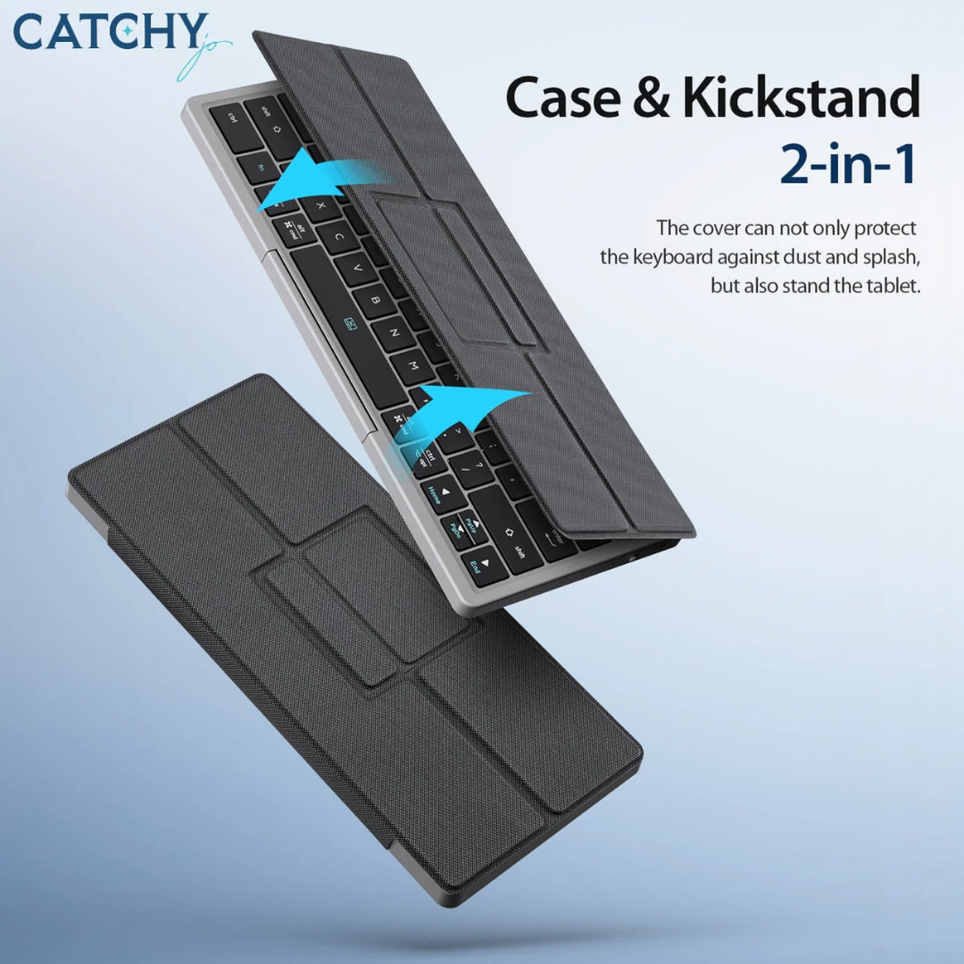 OK Series Universal Bluetooth Keyboard With Cover & Stand - Image 4