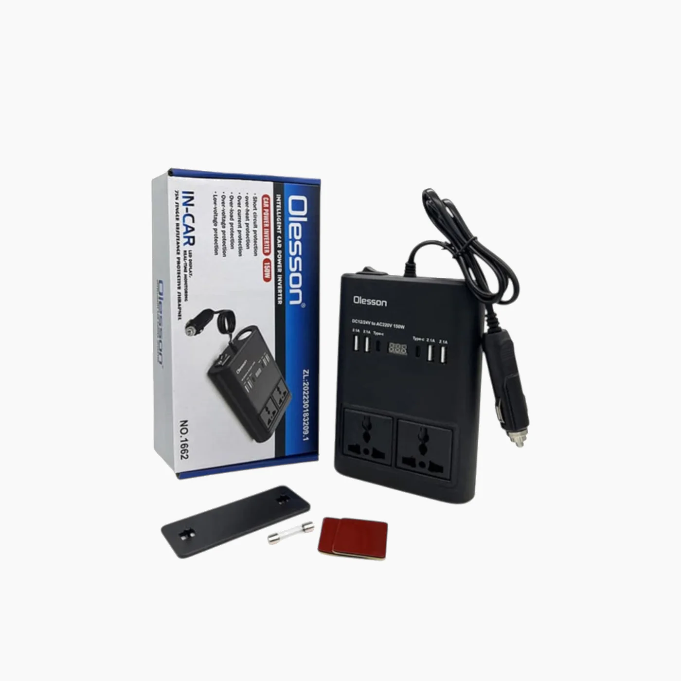 Olesson Car Charger Power Inverter (150W) - Image 4