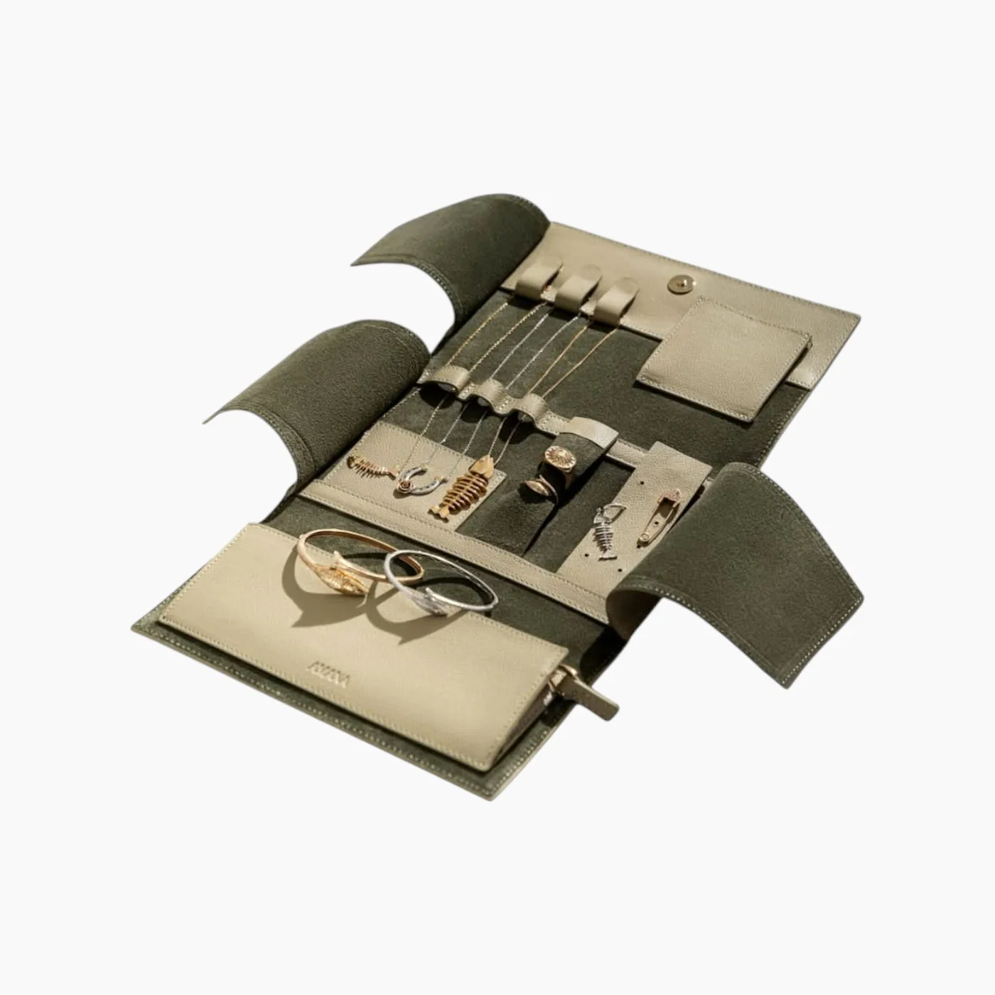 Amana Olive Jewelry Fold Holder