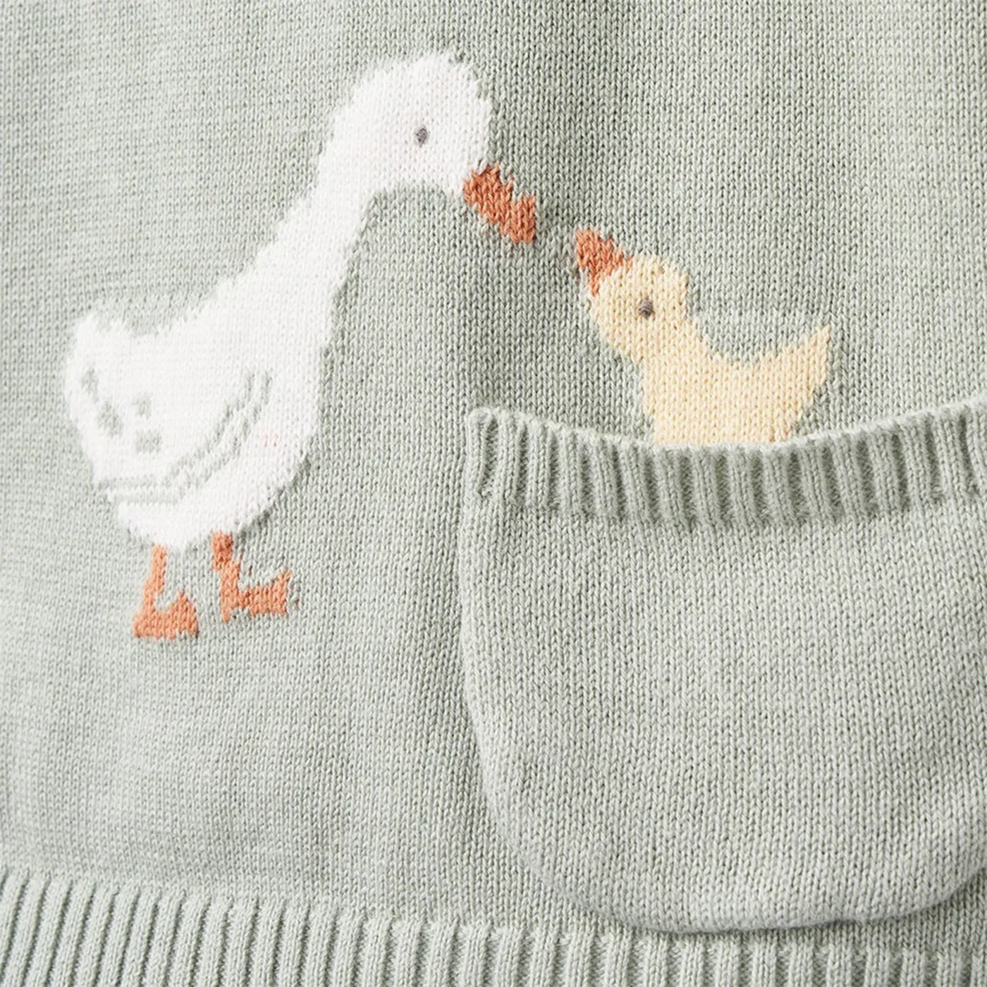 On The Farm Knit Henley Organic Muslin Short Set - Image 4