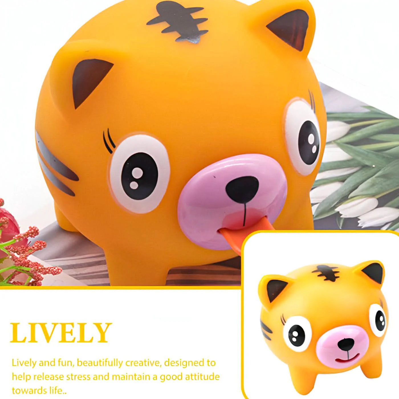 Pet Village Orange Little Piggy Cat Toy - Image 8