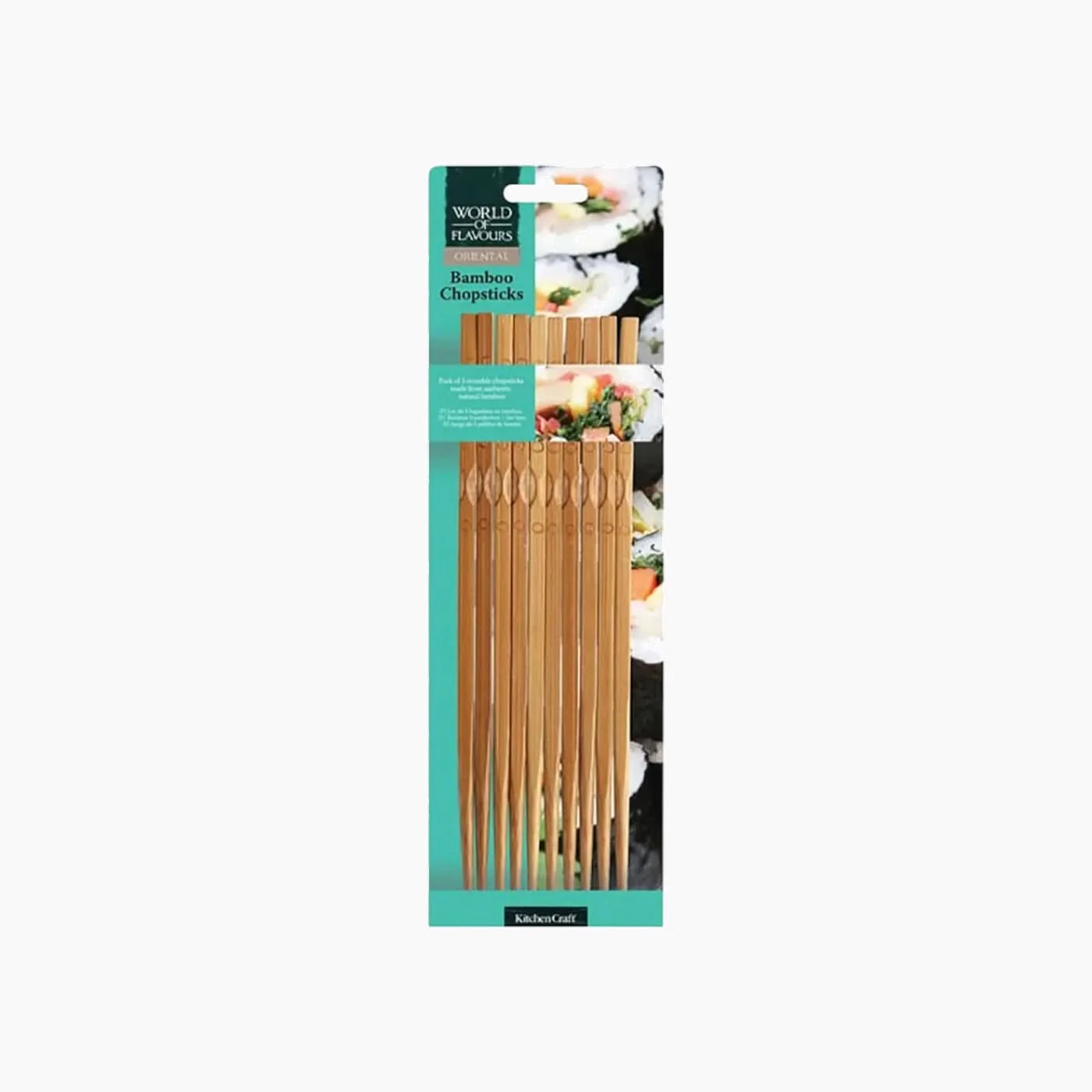 Kitchencraft Oriental Bamboo Chopsticks Set - Image 2