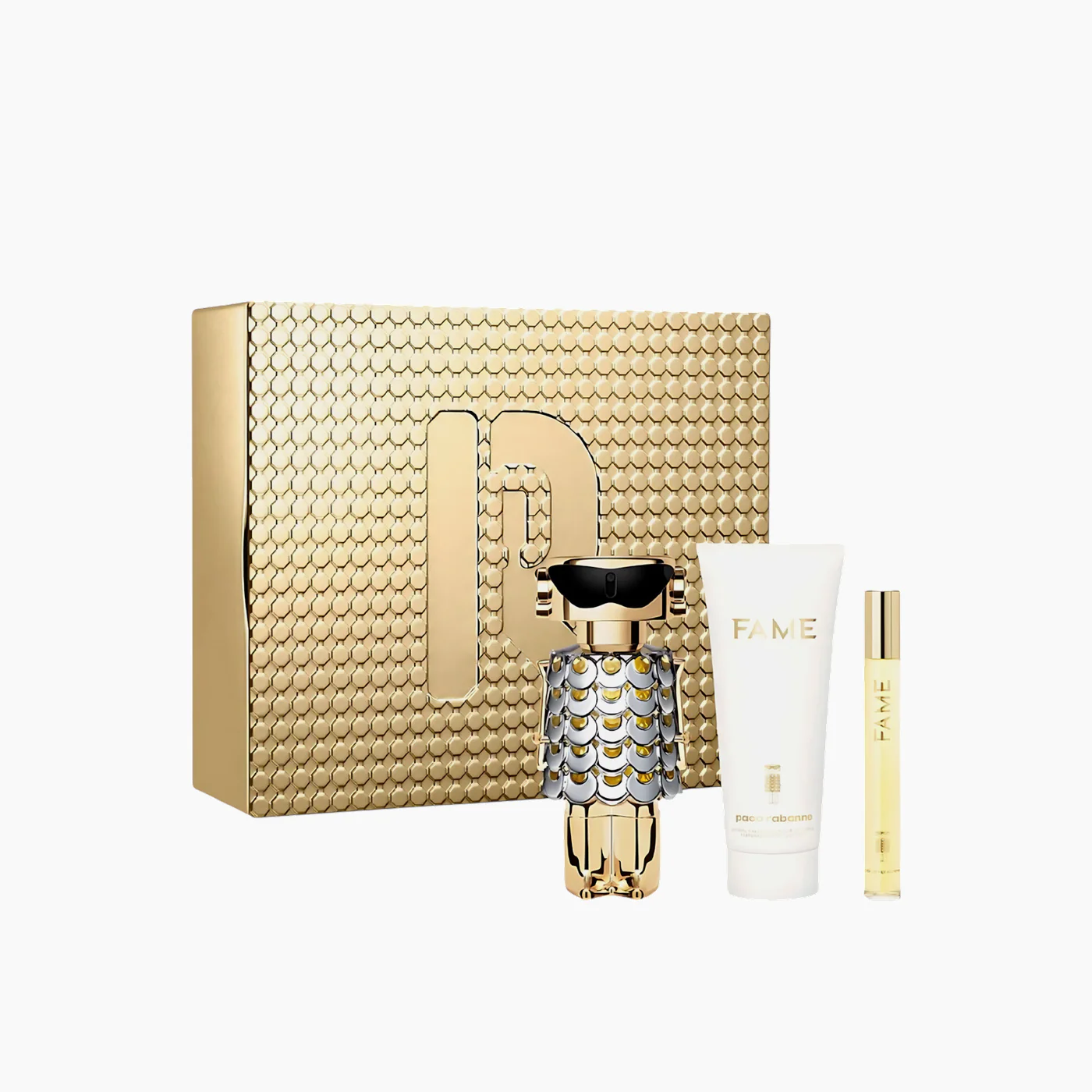 Paco Rabanne Fame EDP 80Ml + EDP 10Ml + Body Lotion 100Ml Gift Set For Women