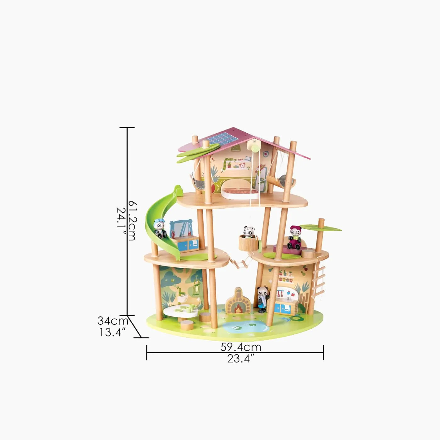 Hape Pandas’ Bamboo House Playhouse - Image 2