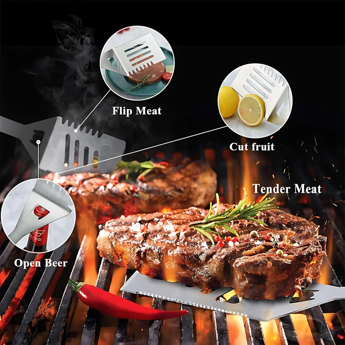 Kuchenprofi Phoenix BBQ Set of 8 Pieces - Image 7