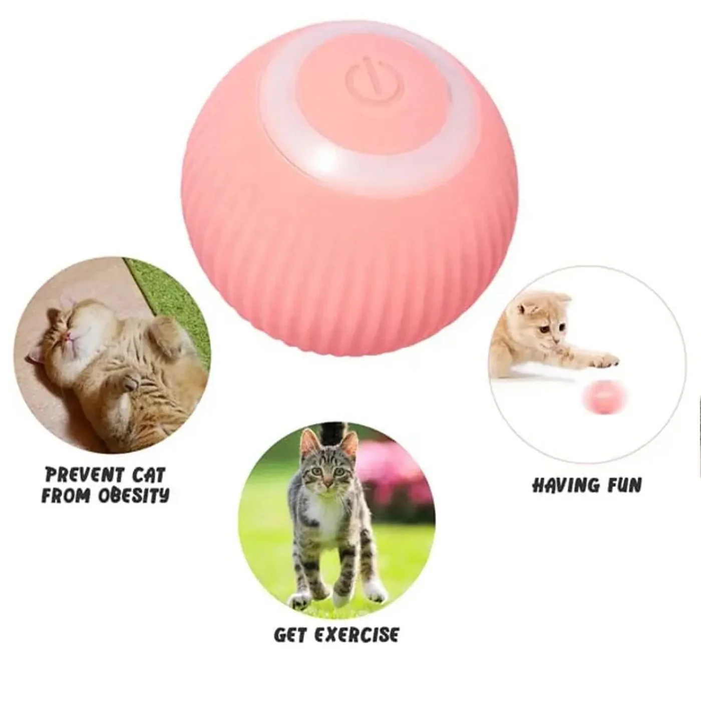 Village Care Interactive Cat Smart Ball Toy - Image 3