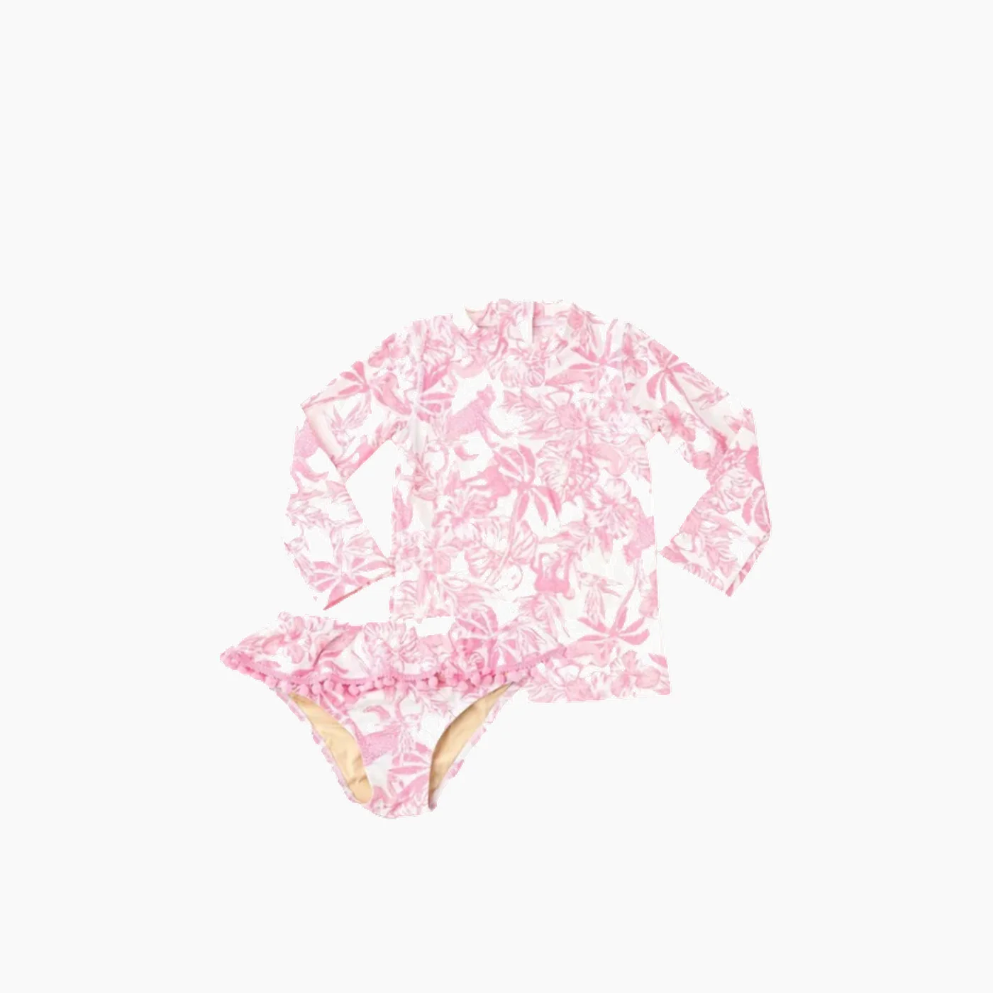 Shade Critters Pink Paradise Girls Rashguard Swim Set