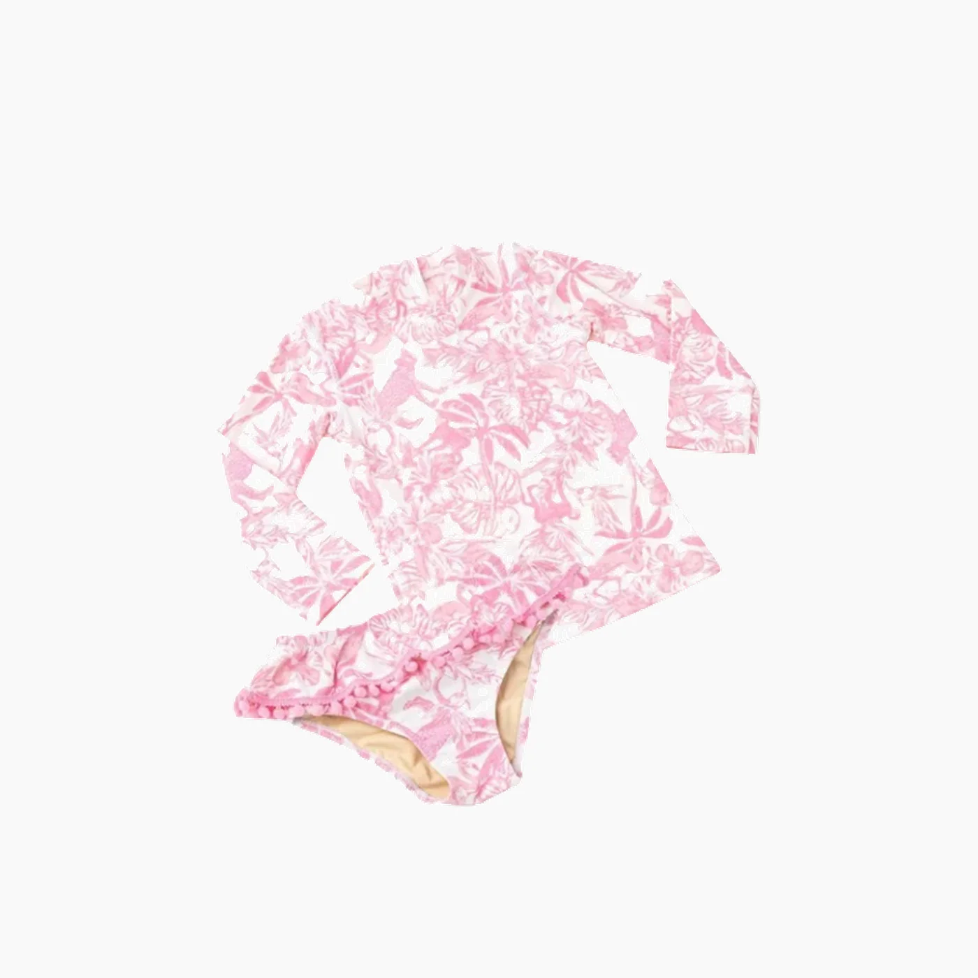 Shade Critters Pink Paradise Girls Rashguard Swim Set - Image 2