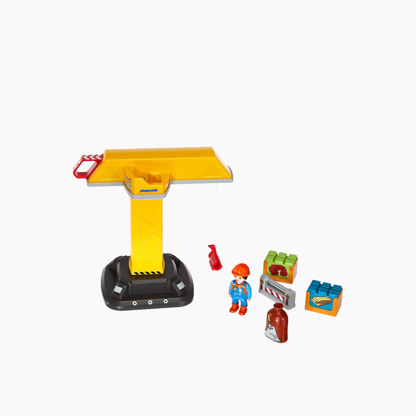Playmobil 1.2.3 Construction Crane Toy Playset - Image 3