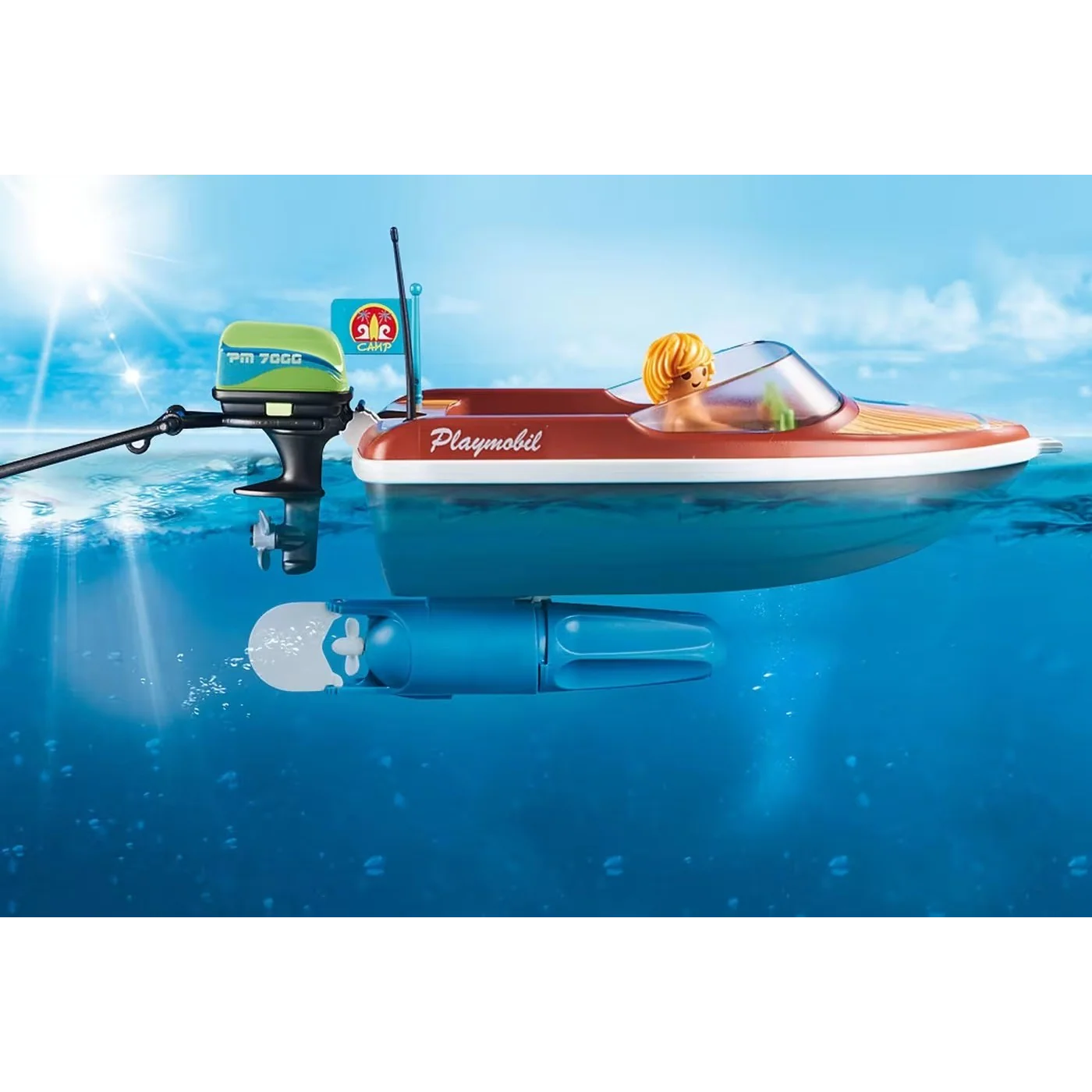 Playmobil Speedboat With Tube Riders Toy Playset - Image 4