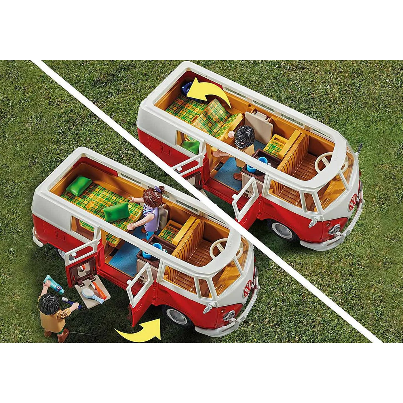 Playmobil Volkswagen T1 Camping Bus Toy Playset - Image 5