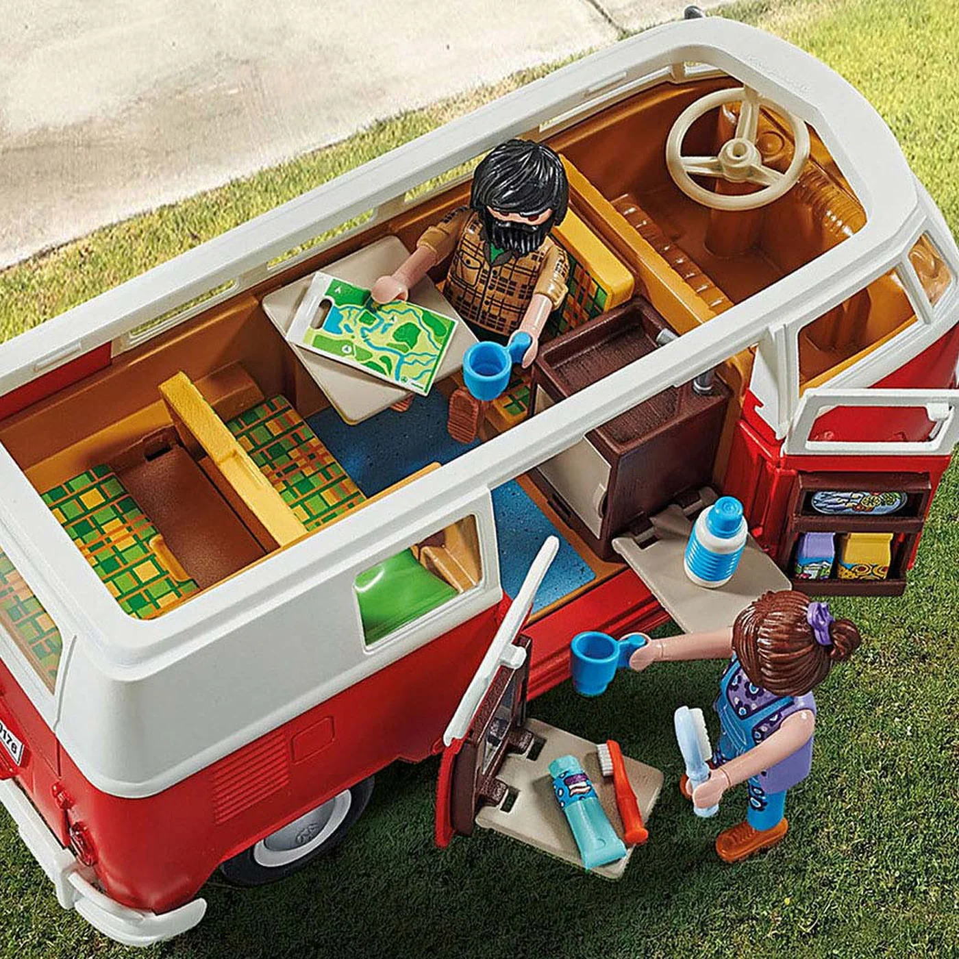 Playmobil Volkswagen T1 Camping Bus Toy Playset - Image 7