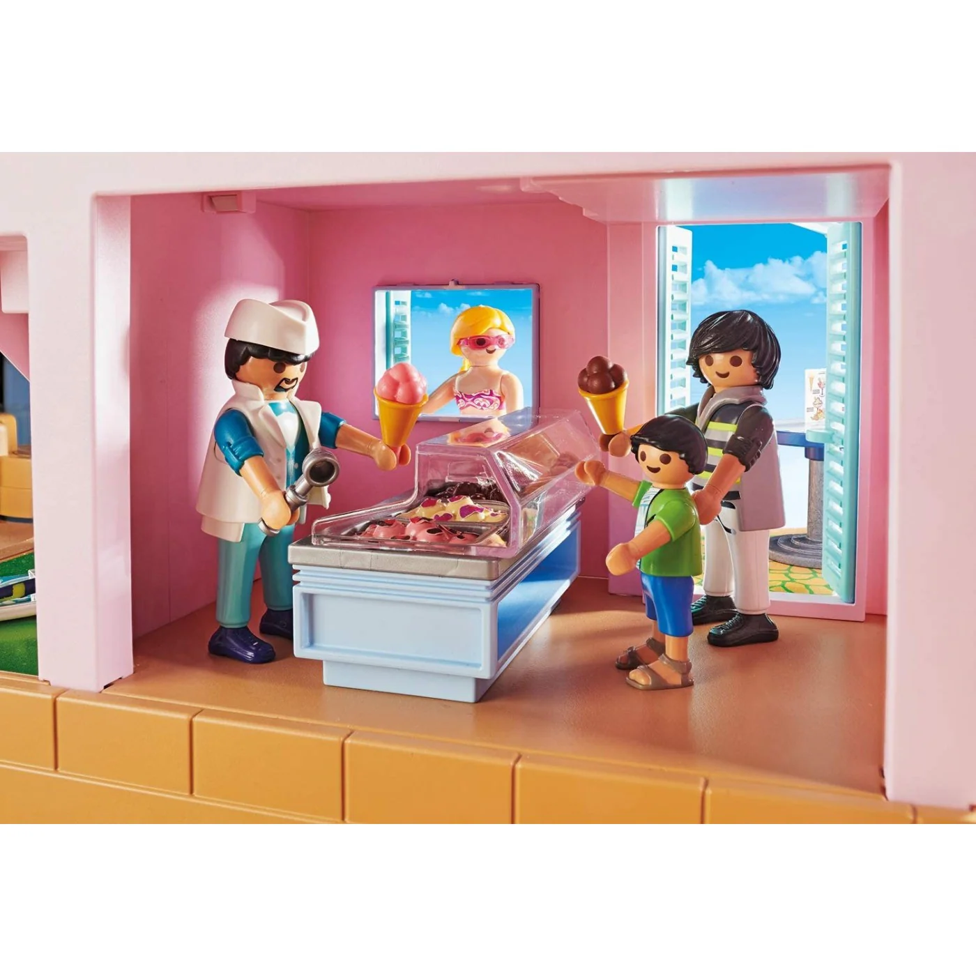 Playmobil Waterfront Ice Cream Shop Toy Playset - Image 4
