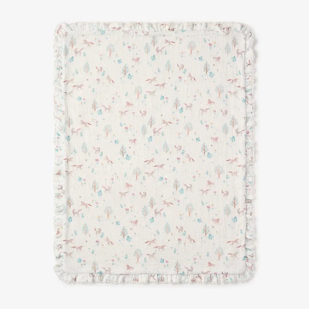 Pony Meadow Organic Muslin Fur Back Blankie