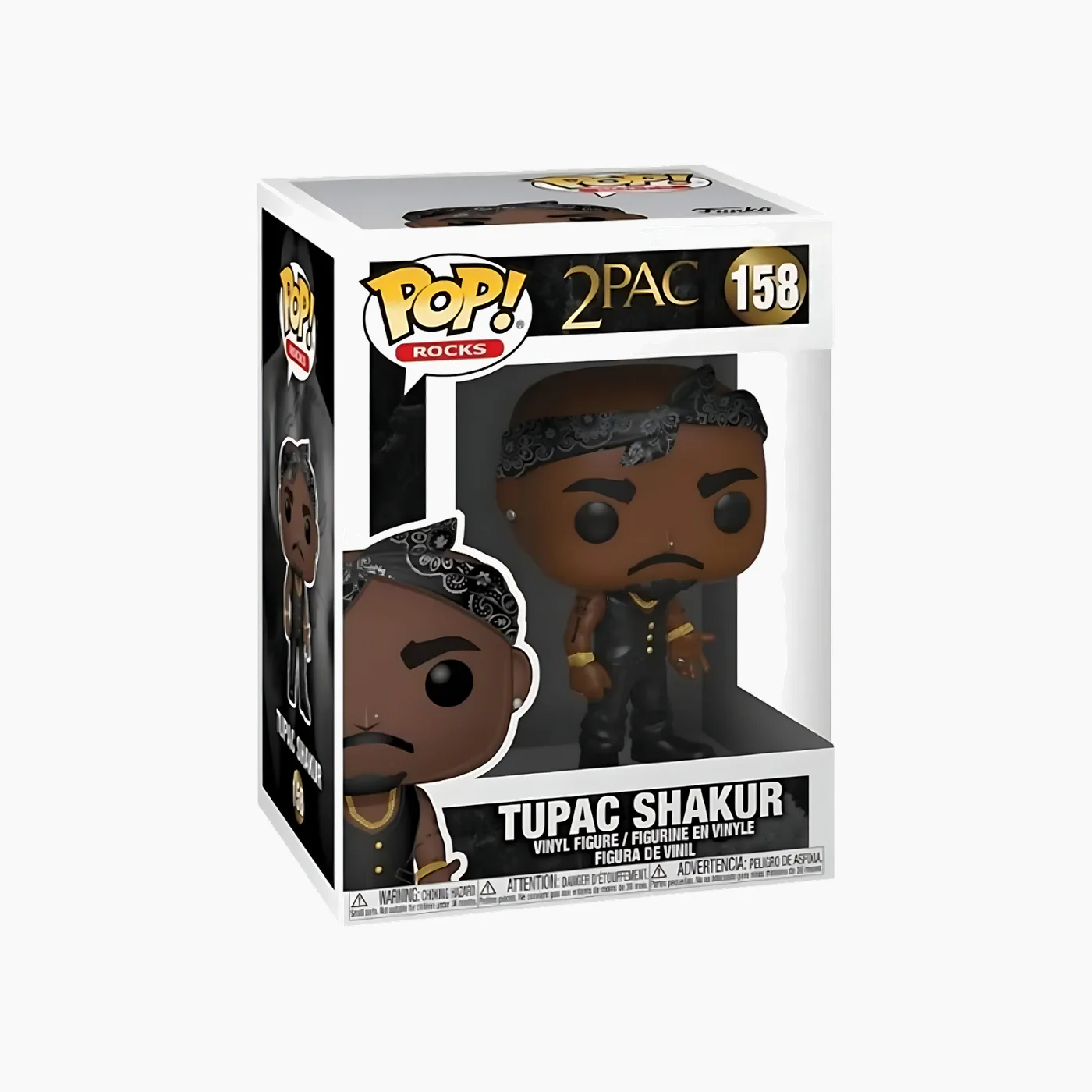 FUNKO Pop! Rocks 2Pac Tupac Shakur Vest with Bandana Collectible Apparel Accessory - Image 2
