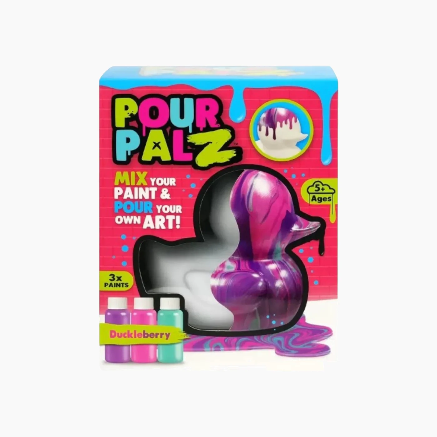 Pour Palz Large Rubber Duck Assorted Diy Pouring Art – 60Ml