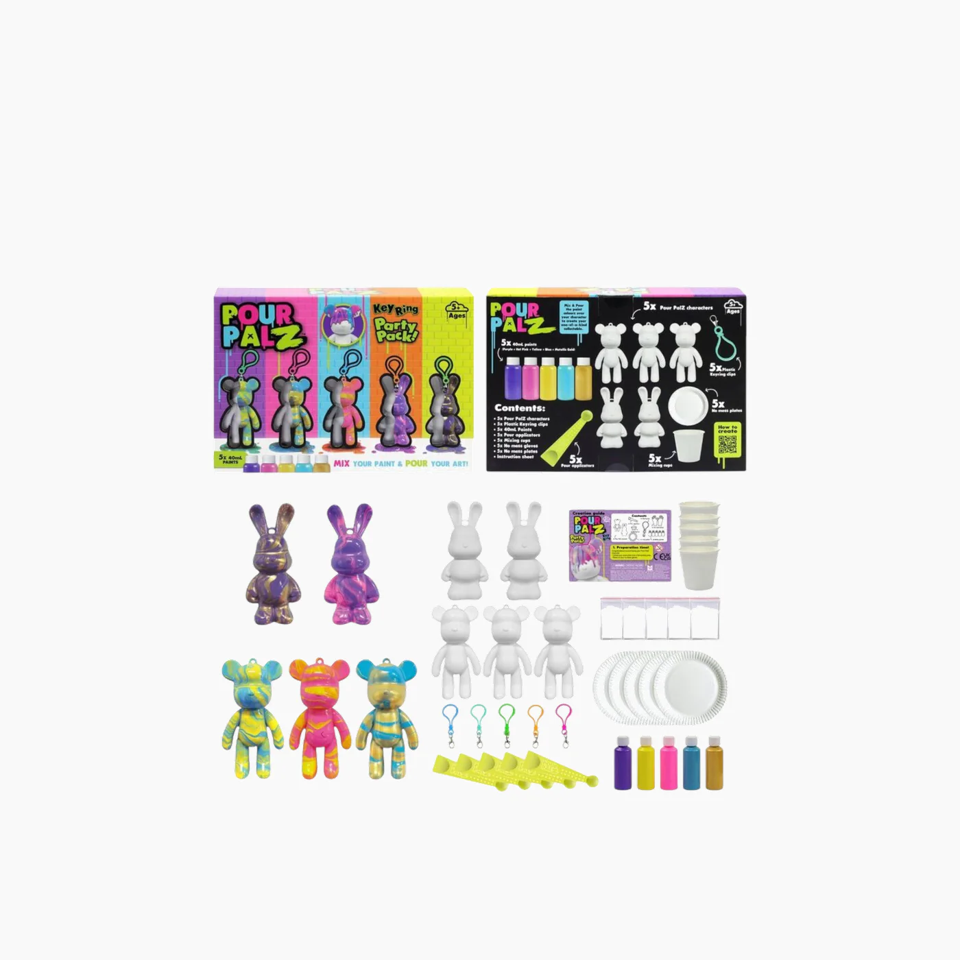Pour Palz Mini Keyring Party Pack Diy Kit - Image 3
