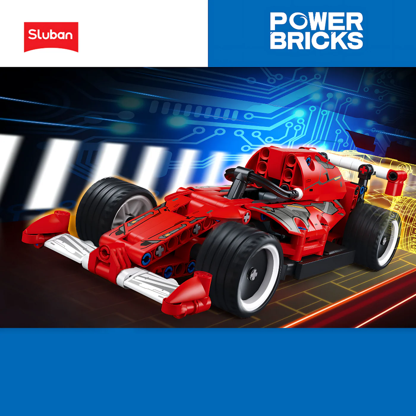 Sluban Power Bricks Formula Car (Pull Back) 210 Pcs - Image 5