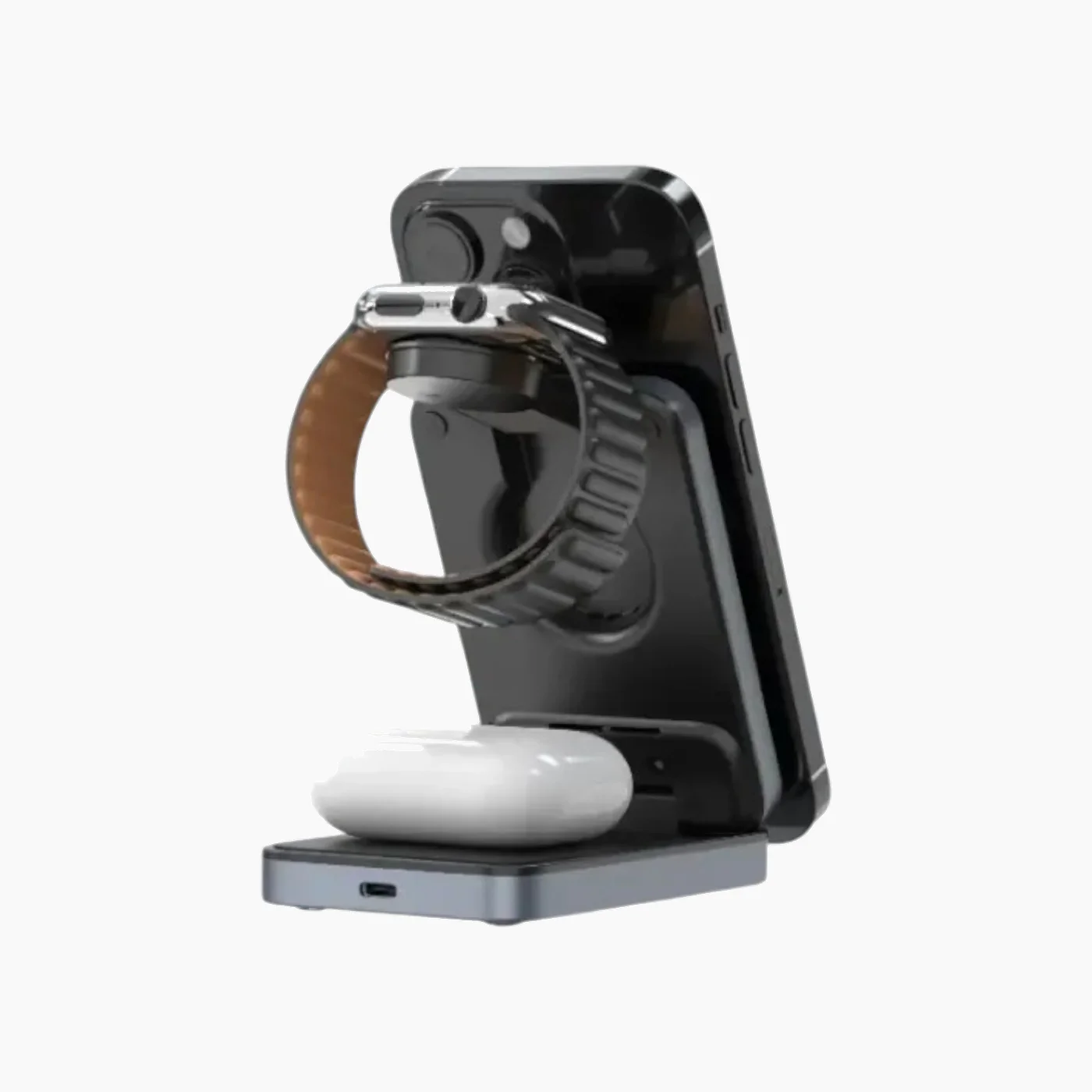 Powerology Foldable 3-in-1 Qi2 Wireless Charger - Image 3
