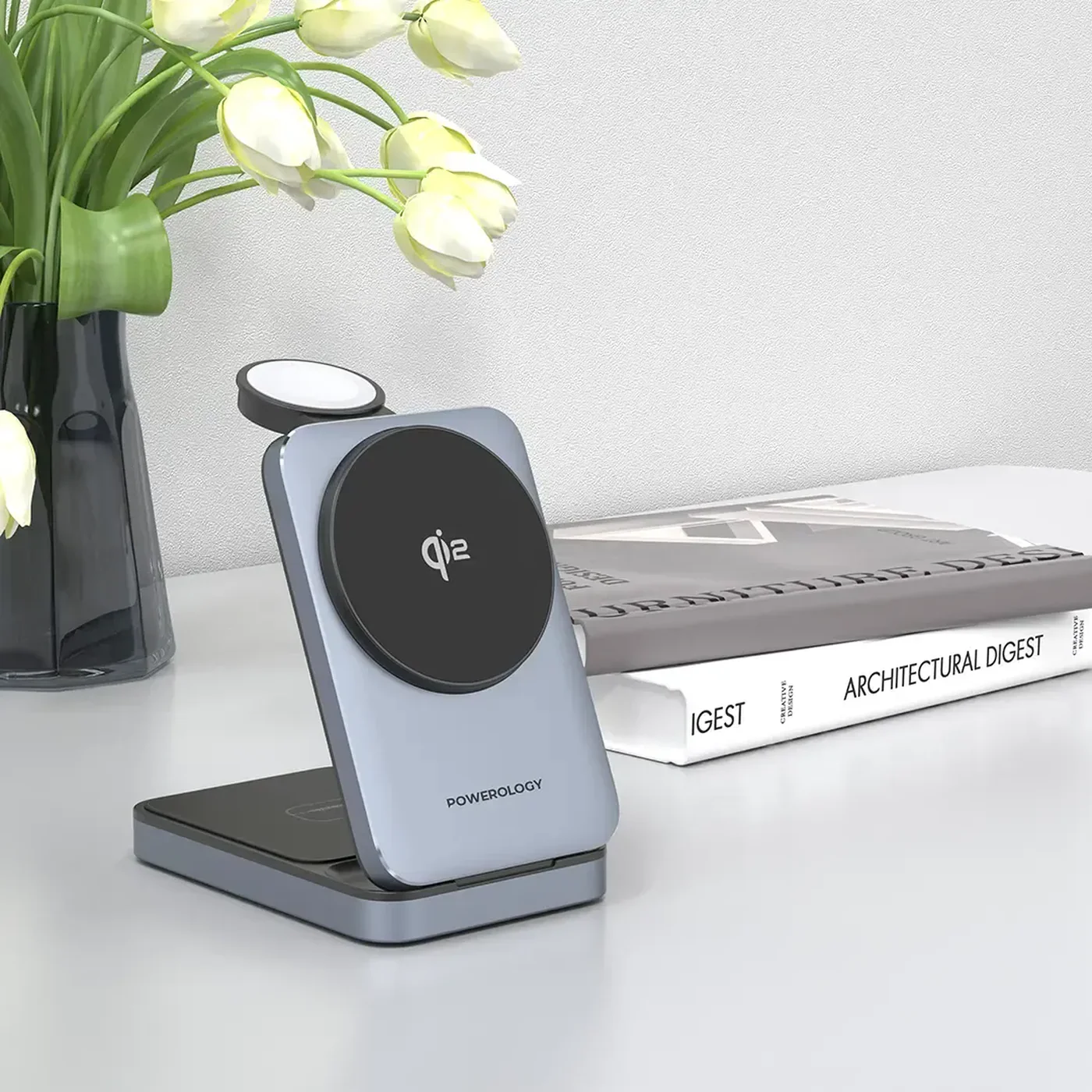 Powerology Foldable 3-in-1 Qi2 Wireless Charger - Image 5