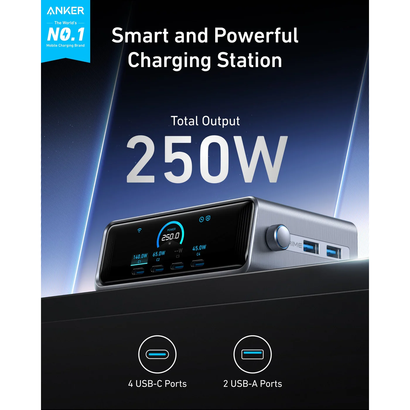 Anker Prime 250W GaN Desktop Charger - Image 2