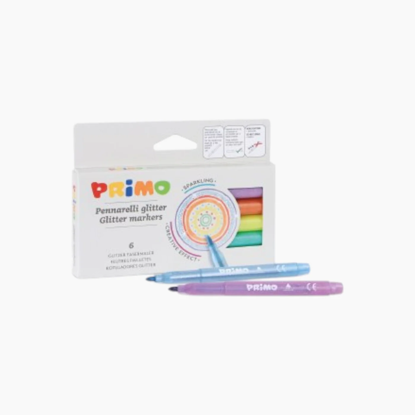 Primo Fluo and Glitter Fibre-Tip Pens