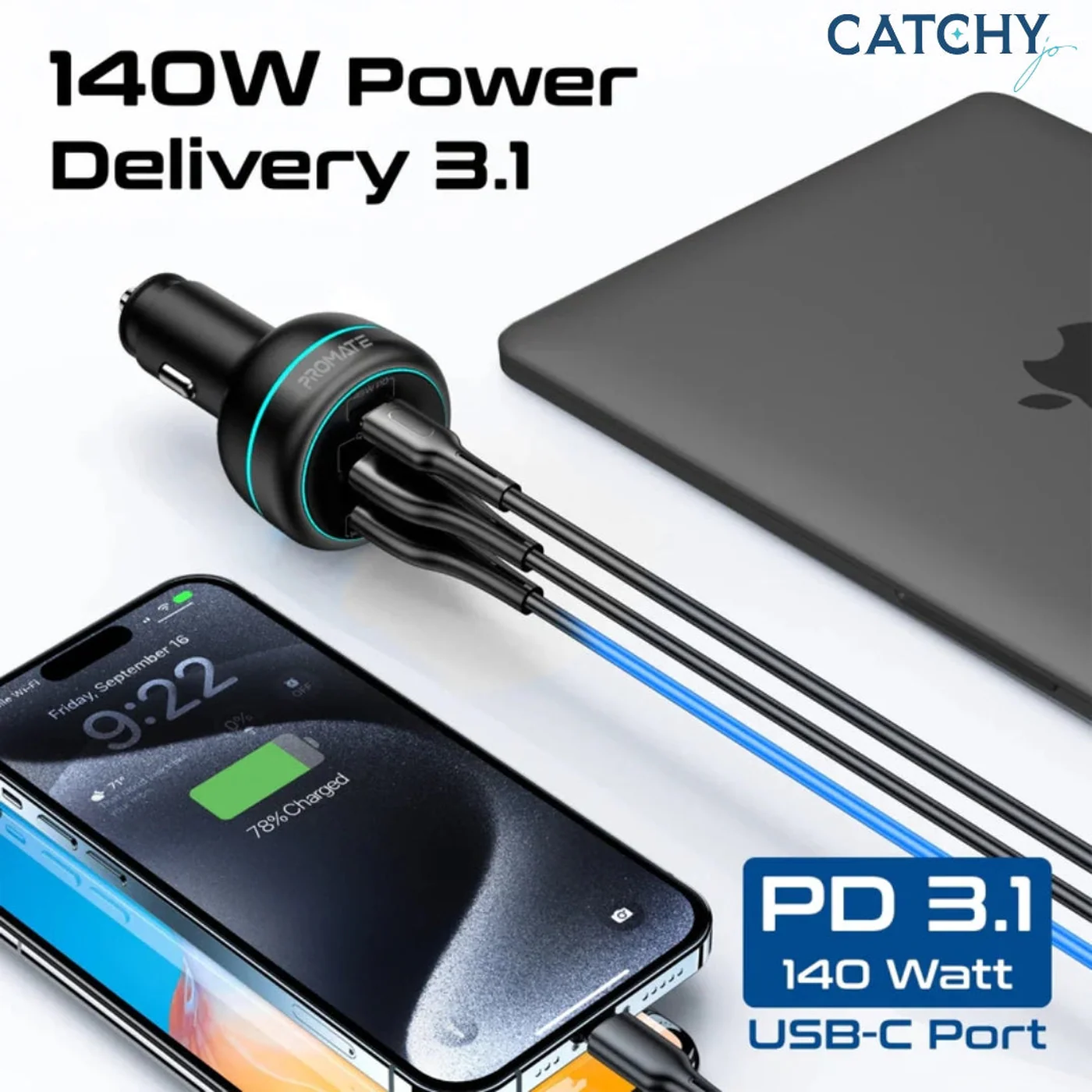 PROMATE PowerDrive-230W Car Charger - Image 2