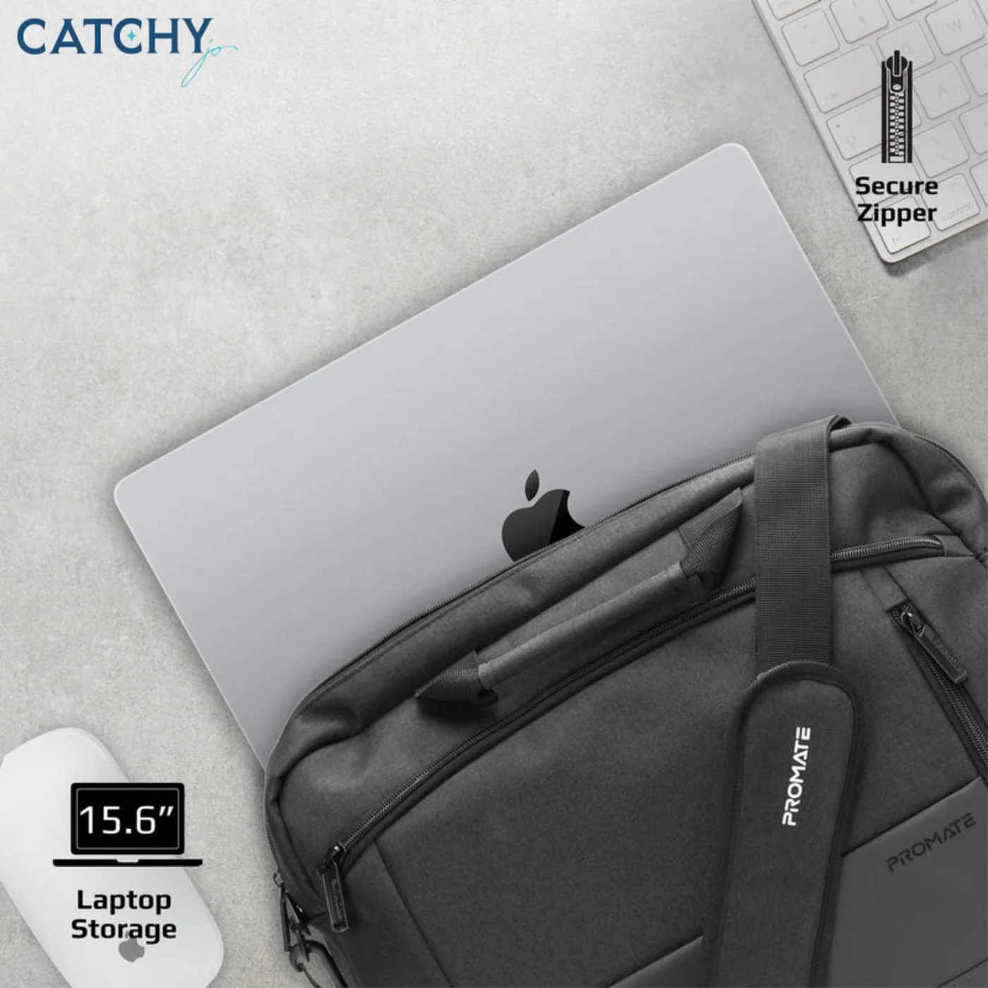 PROMATE Satchel-MB Sleek Comfort Laptop Messenger Bag - Image 4