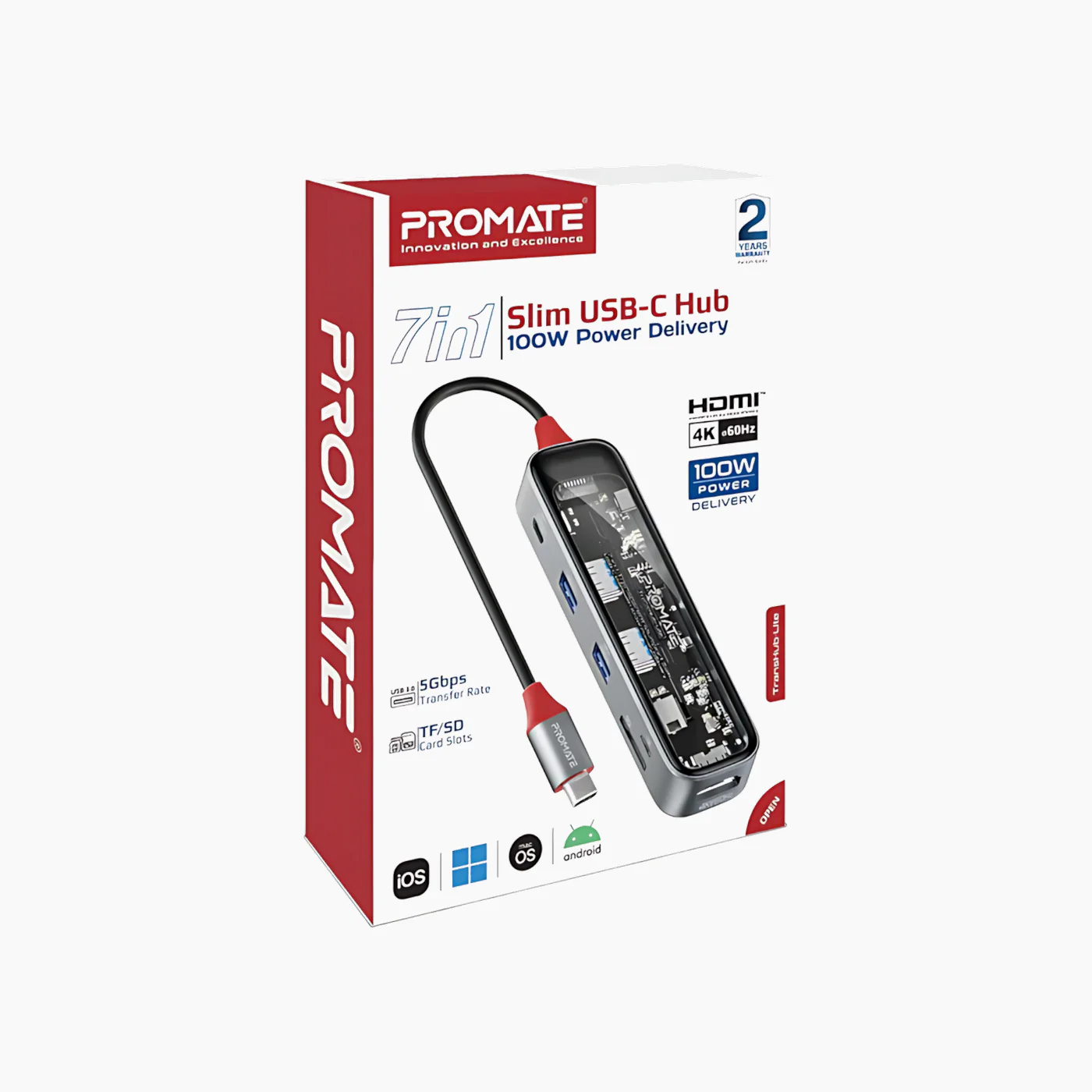 PROMATE TransHub 7-in-1 USB-C Hub - Image 3