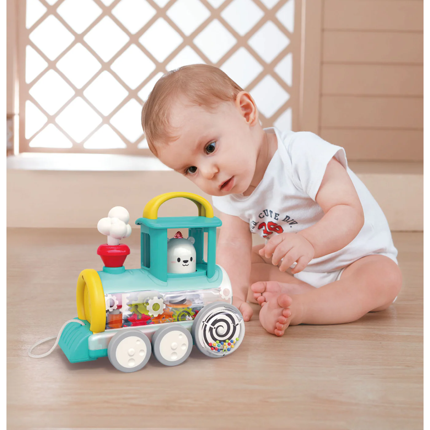 Hola Pull Along Train Engine Toy - Image 8