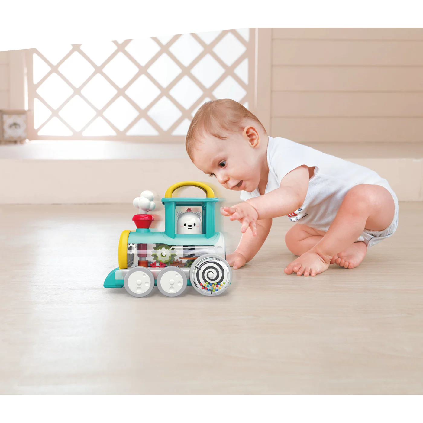 Hola Pull Along Train Engine Toy - Image 9