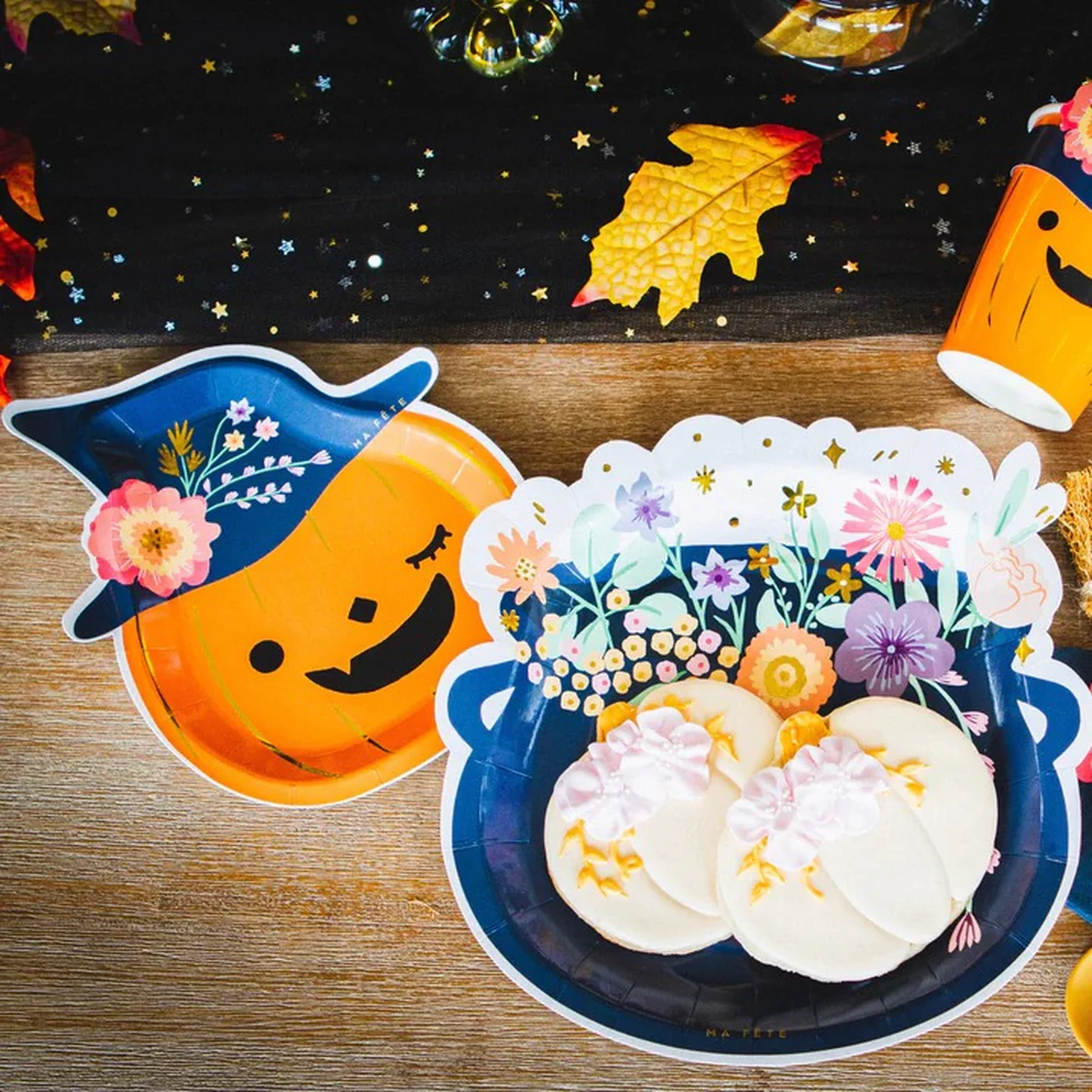 Ma Fete Pumpkin Dessert Plates - Set of 8 - Image 4